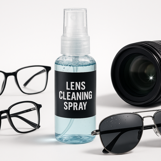 Keep your lenses crystal clear with our professional-grade cleaning spray. Safe for all lens types including anti-reflective and blue light coatings. Streak-free formula leaves lenses spotless.